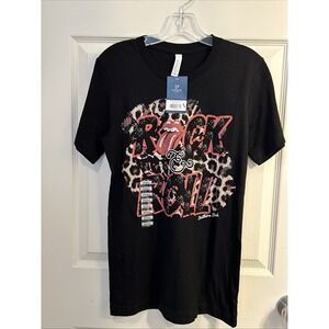 NWT Rock & Roll Southern Swank Black‎ Tshirt Size S